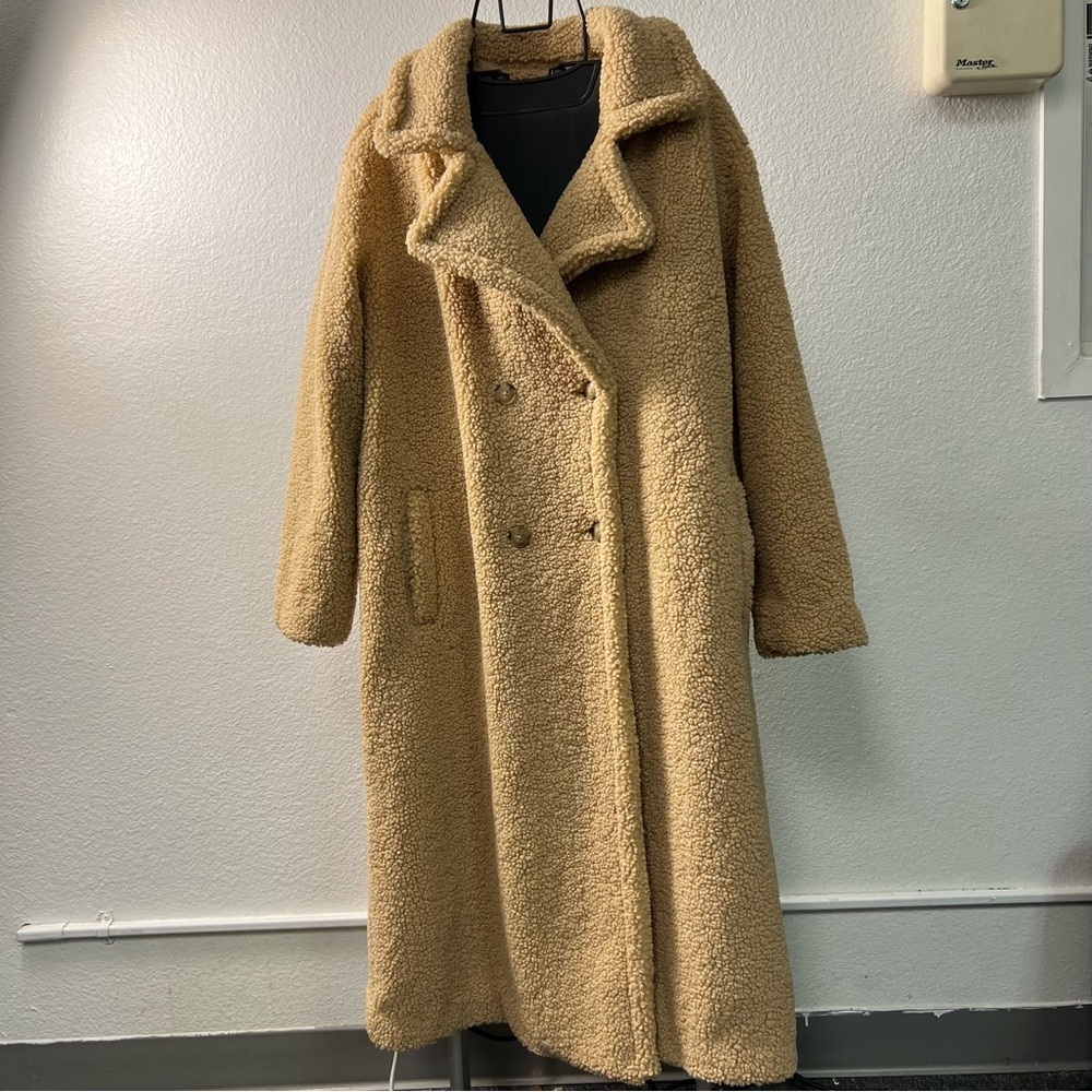 G by Giuliana Black Label Double Breasted Teddy Coat Size 1XP